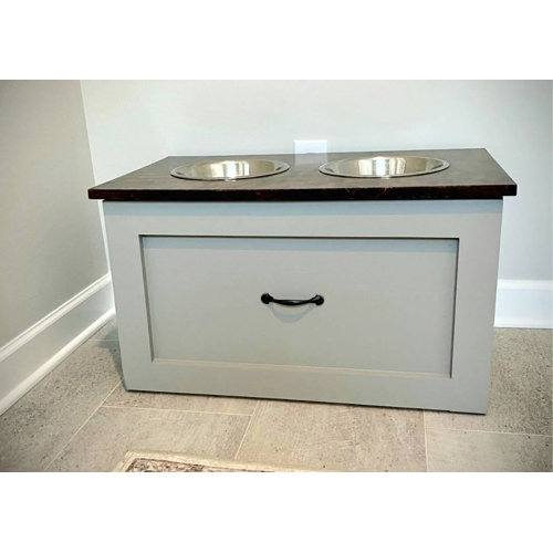 The b Ranch Woodworks Large Dog Elevated Feeder Wayfair